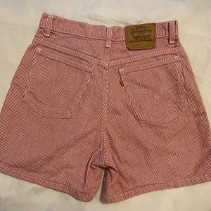 Levi ‘s Vintage Red Pinstripe Shorts
